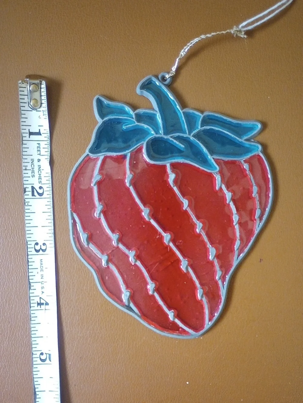 Vintage Red & Green Strawberry Sun Catcher